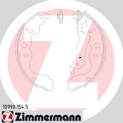 ZIMMERMANN Bremsbackensatz 10990.154.5 10990.154.5 Bremsbacken MERCEDES-BENZ 190 ZIMMERMANN kaufen