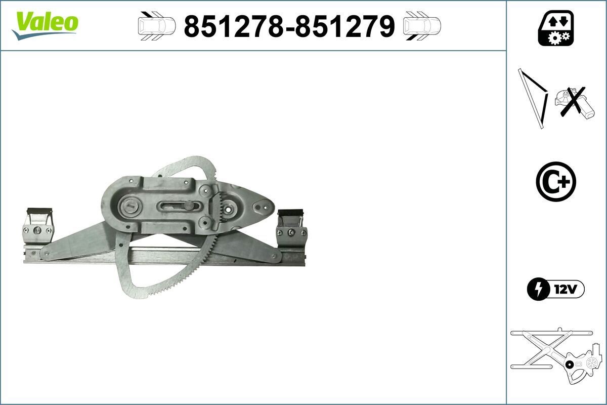 VALEO Alzacristallo 851278 851278 costo Alzacristalli VOLVO V40 Station wagon VALEO
