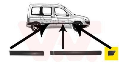 VAN WEZEL Pynte- / beskyttelsesliste, skærm 4051422 Lister VAN WEZEL 480 E 4051422 billig