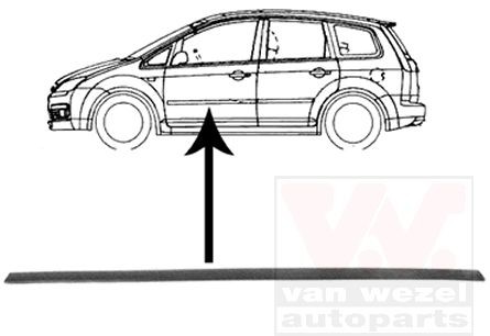 VAN WEZEL Baguette et bande protectrice, porte 1863423 VAN WEZEL 1863423 Baguette SUZUKI SX4 d'origine