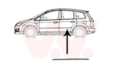 VAN WEZEL Prydnads- / Skyddlist, dörr 1863425 1863425 VAN WEZEL lister FORD MAVERICK
