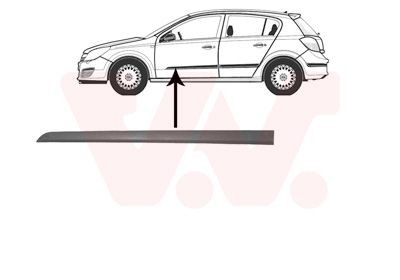 VAN WEZEL Pynte- / beskyttelsesliste, dør 3745403 VAN WEZEL 3745403 Opel Astra H A04 Lister pris
