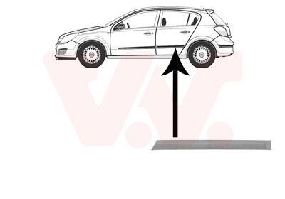 VAN WEZEL Διακοσμητική / προστατευτική λωρίδα, πόρτα 3745425 VAN WEZEL 3745425 Φάσα πόρτας Citroën CX γνήσια