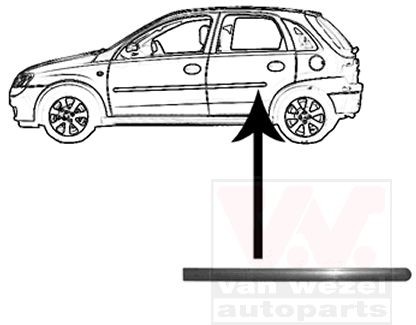 VAN WEZEL Pynte- / beskyttelsesliste, dør 3777425 VAN WEZEL 3777425 Diplomat A Coupe Beskyttelsesliste pris