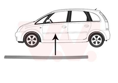 Friso, porta VAN WEZEL 3781423 VAN WEZEL 3781423 Jogo de frisos OPEL MERIVA 2010