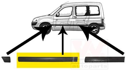 VAN WEZEL Modanatura decorativa / protettiva, Portiera 4051423 VAN WEZEL 4051423 Modanatura Peugeot Partner K9 prezzo