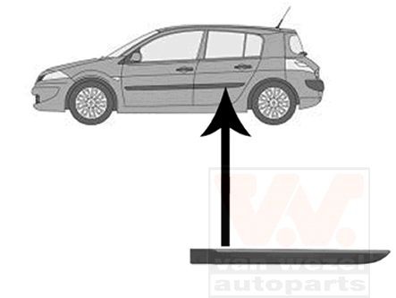 VAN WEZEL Friso, porta 4327425 VAN WEZEL 4327425 Friso painel lateral Volkswagen LUPO originais