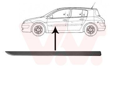 Pynte- / beskyttelseslist, dør VAN WEZEL 4375423 VAN WEZEL 4375423 Dørlister RENAULT MEGANE 2021