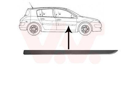 VAN WEZEL Baguette et bande protectrice, porte 4375424 VAN WEZEL 4375424 Moulure de porte Renault Megane 3 Grandtour prix