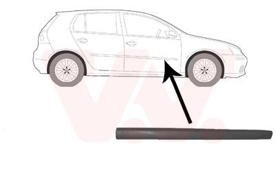 VAN WEZEL Pynte- / beskyttelsesliste, dør 5894404 Dørlister VAN WEZEL Volkswagen TIGUAN 5894404