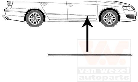 VAN WEZEL Prydnads- / Skyddlist, dörr 5839404 5839404 VAN WEZEL lister VW TOURAN