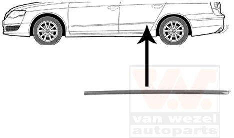 VAN WEZEL Prydnads- / Skyddlist, dörr 5839405 5839405 VAN WEZEL dörrlister VW TOURAN