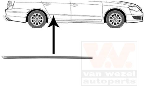 Sier- / beschermingspaneel, deur VAN WEZEL 5839406 VAN WEZEL 5839406: Achtersierlijst Volkswagen LT 2001