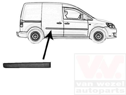 VAN WEZEL Ozdobná / ochranná liżta dverí 5867406 VAN WEZEL 5867406 Ozdobná ochranná liżta dverí VW Jetta 1k2 originálne cena