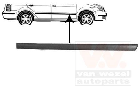 Ehis- / kaitseliist, Uks VAN WEZEL 7625424 VAN WEZEL 7625424 Tagaukse liist ja esiukse liist SKODA YETI 2014