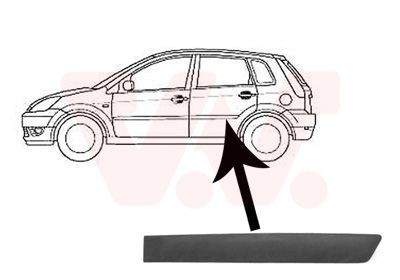 VAN WEZEL Baguette et bande protectrice, porte 1806425 VAN WEZEL 1806425 Moulure de porte Suzuki SX4 pas cher
