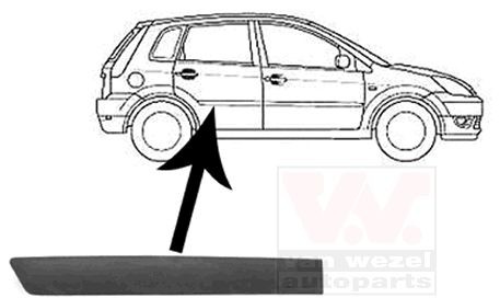 VAN WEZEL Baguette et bande protectrice, porte 1806426 VAN WEZEL 1806426 Baguettes de protection Ford Transit V363 prix