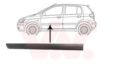 VAN WEZEL Sier- / beschermingspaneel, deur 8252423 VAN WEZEL 8252423 Achtersierlijst Hyundai Trajet Van prijs
