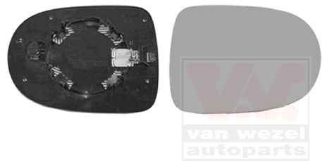 VAN WEZEL Sklo vonkajżieho zrkadla 4372832 VAN WEZEL 4372832 Sklo zrkadla Renault Twingo 2 lacné
