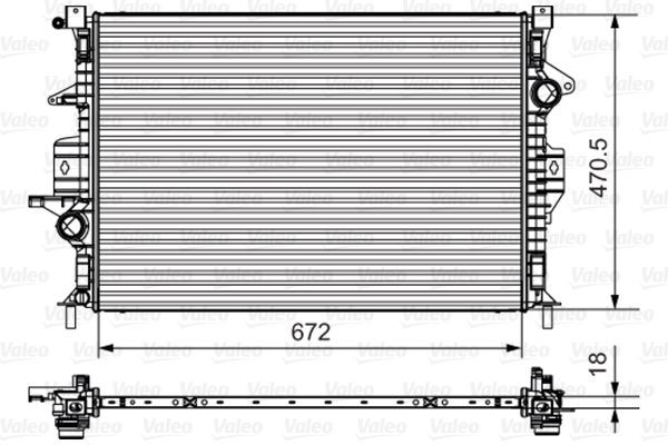 Radiateur du moteur VALEO 735550 VALEO 735550: Radiateur moteur Volvo V40 Break 2012