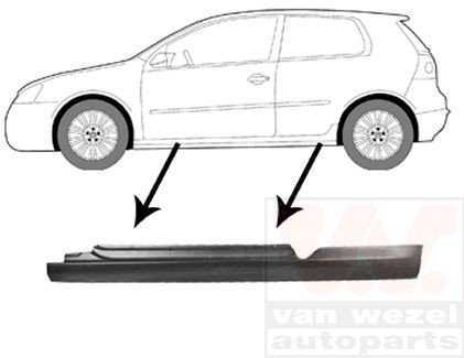 Prah dverí VAN WEZEL 5894101 VAN WEZEL 5894101: Prah dverí Volkswagen VENTO 2019