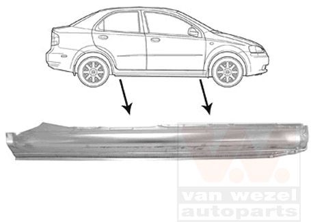 Plaat instaprand VAN WEZEL 0815104 VAN WEZEL 0815104 Zijskirts CHEVROLET AVEO 2024
