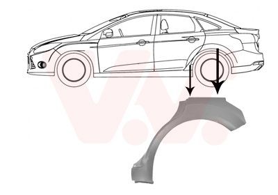 VAN WEZEL Sidewall 1863147 VAN WEZEL 1863147 ROVER 600 wheel arch replacement