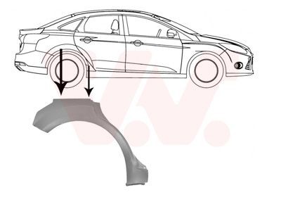 Sdovägg VAN WEZEL 1863148 VAN WEZEL 1863148: Sidovägg Ford FOCUS 2015