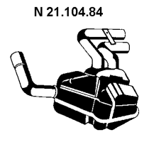 EBERSPÄCHER Einddemper 21.104.84 21.104.84 Einddemper MINI Cabrio EBERSPÄCHER