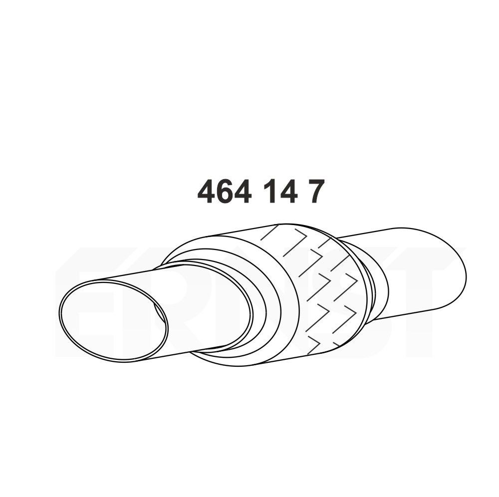 ERNST Flex Hose, exhaust system 464147 DACIA SANDERO ERNST exhaust flex pipe 464147