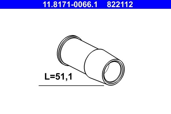ATE Juhthülss, pidurisadul 11.8171-0066.1 Juhtpolt pidurisadul ATE Peugeot 308 11.8171-0066.1