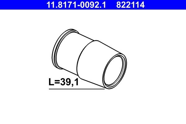 ATE Guide Sleeve, brake caliper 11.8171-0092.1 CITROЁN NEMO ATE brake caliper bracket 11817100921