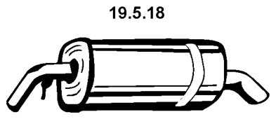 EBERSPÄCHER Einddemper 19.5.18 Uitlaat, demper EBERSPÄCHER 504 19.5.18 goedkoop