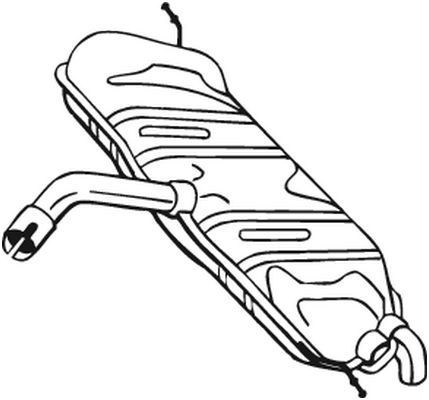 BOSAL Einddemper 233-453 Volkswagen POLO Einddemper BOSAL 233-453