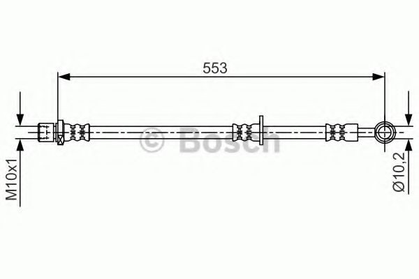 BOSCH Bremseslange 1 987 481 710 Bremseslange BOSCH Ford USA FOCUS 1 987 481 710