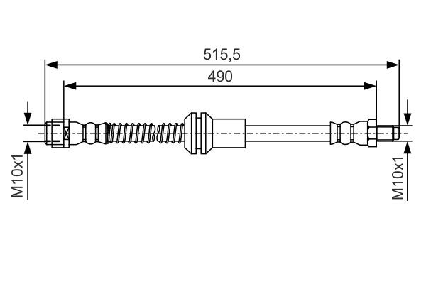 BOSCH Brzdová hadica 1 987 481 721 BOSCH 1 987 481 721 Brzdové hadice MERCEDES-BENZ Trieda C Sedan (W206) za nízku cenu