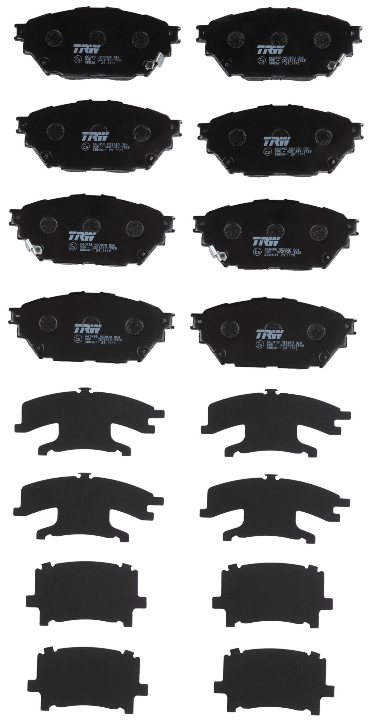 TRW Kit pastiglie freni GDB3611 GDB3611 costo Pastiglie dei freni TRW MITSUBISHI L 400