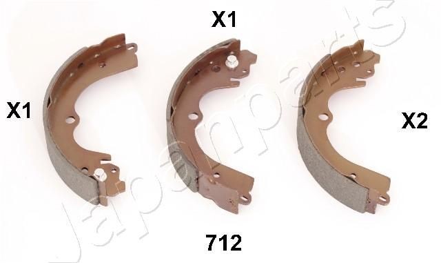 JAPANPARTS Bremsbackensatz GF-712AF GF-712AF Bremsbeläge für Trommelbremsen SUBARU JUSTY JAPANPARTS kaufen