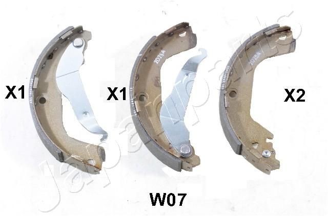 JAPANPARTS Bremsebakkesæt GF-W07AF Bremsebakker JAPANPARTS BMW X6 GF-W07AF