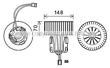 PRASCO El-motor, kabineblæser BW8539 Blæsermotor PRASCO Land Rover FREELANDER BW8539