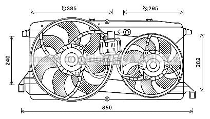 PRASCO Køleventilator FD7579 FD7579 Køleventilator FORD USA F-150 PRASCO