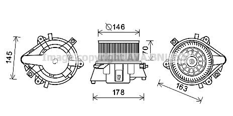 PRASCO Elektromotor vnútorného ventilátora FT8451 PRASCO FT8451 Vnútorný ventilátor Fiat Idea 350 originálne cena