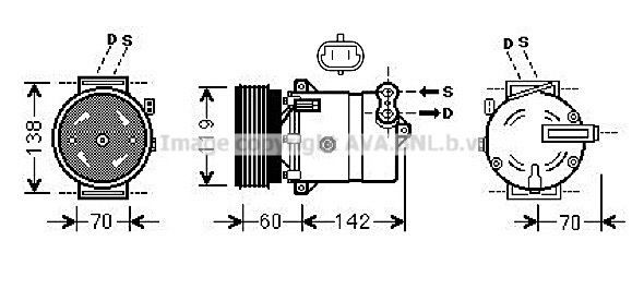 PRASCO Klimakompressor FTAK383 FTAK383 Aircondition kompressor FIAT BRAVA PRASCO