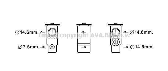 PRASCO Ekspansjonsventil HY1397 Ac ekspansjonsventil PRASCO Hyundai SANTA FE HY1397