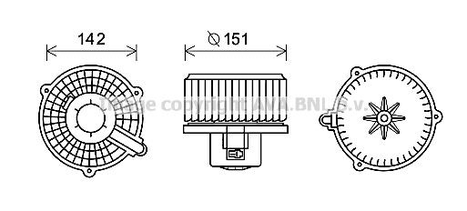 Elektrimootor, salongiventilaator PRASCO HY8399 PRASCO HY8399 Salongipuhur KIA SPORTAGE 2009
