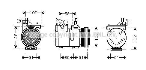 PRASCO Aircopomp HYAK161 HYAK161 Compressor HYUNDAI GALLOPER PRASCO