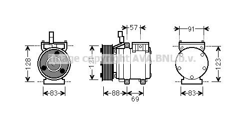 Klimakompressor PRASCO HYAK258 PRASCO HYAK258: Aircondition kompressor Hyundai H-1 Kasse 2016