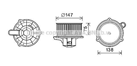 PRASCO Gebläsemotor KA8262 Heizgebläsemotor PRASCO Kia NIRO KA8262