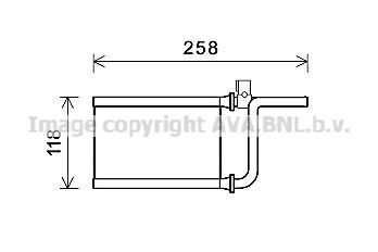 Varmeapparat register PRASCO MTA6254 PRASCO MTA6254 Varmeregister MITSUBISHI PAJERO 2020