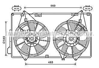 PRASCO Fan, radiator MZ7553 MAZDA 626 PRASCO radiator fan MZ7553